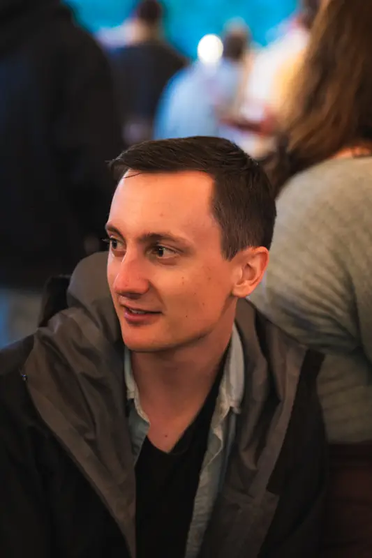 Candid portrait of someone before they notice the camera